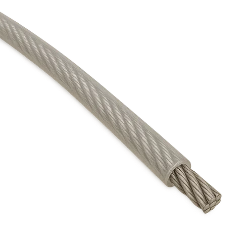 Трос стальной в ПВХ оплетке 4 мм DIN 3055